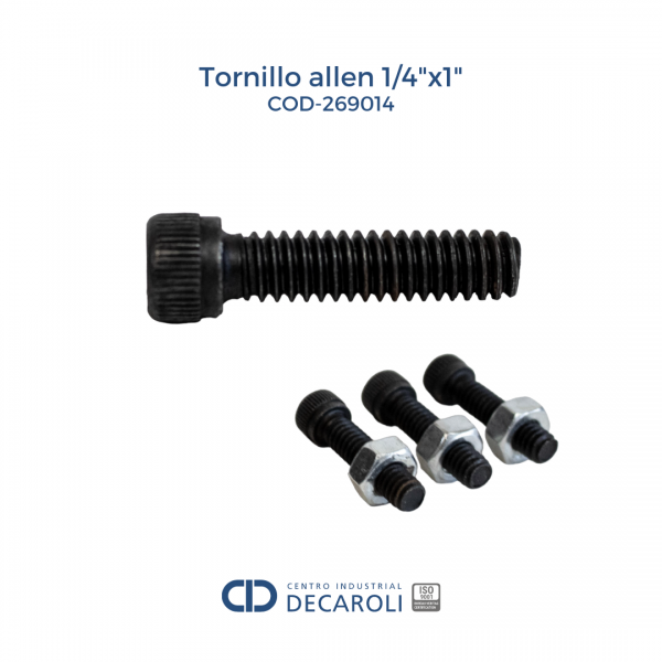 Tornillo allen 1/4"x1"